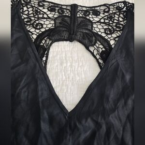 Women's Black Silk Top Size Small